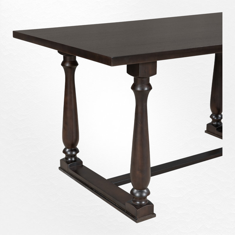 Abdulazis 6 - Person Trestle Dining Set, Espresso