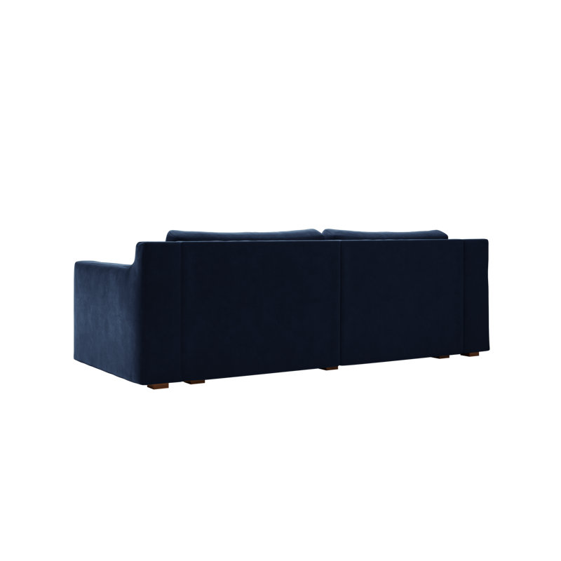 Canapé surélevé 86 po, Indigo Recycled Velvet