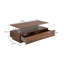 Table basse rectangulaire à 2 tiroirs à DEL avec 47,2 po de hauteur seulement, sans chaises.-126106288