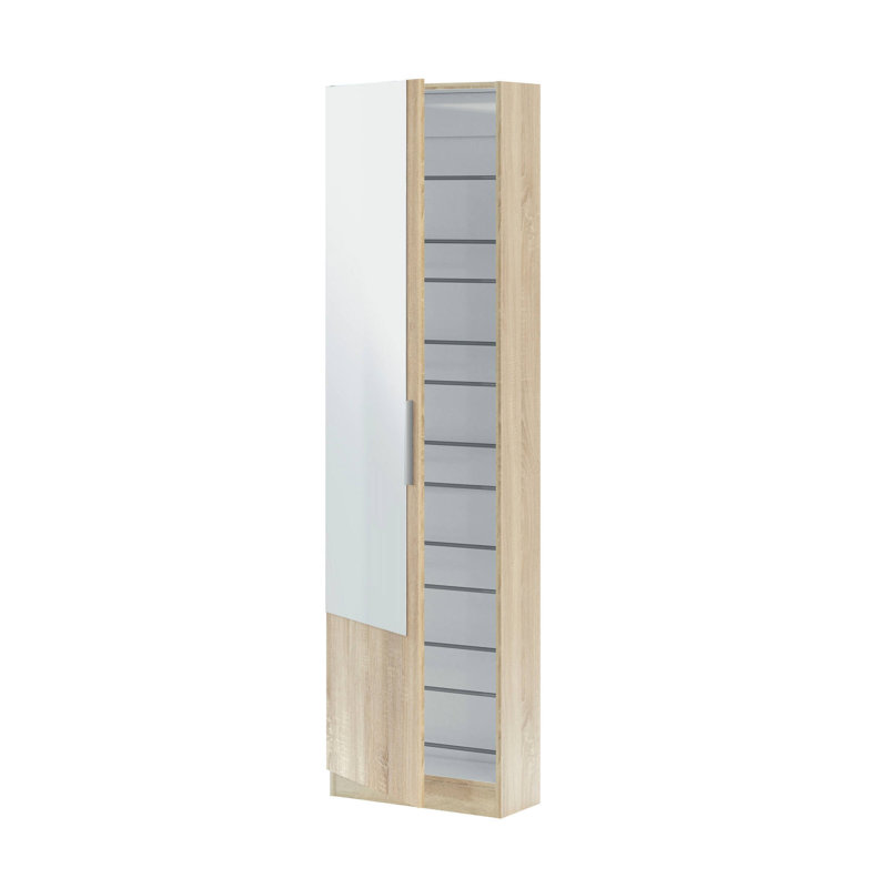 16 Pair Shoe Storage Cabinet, Brown