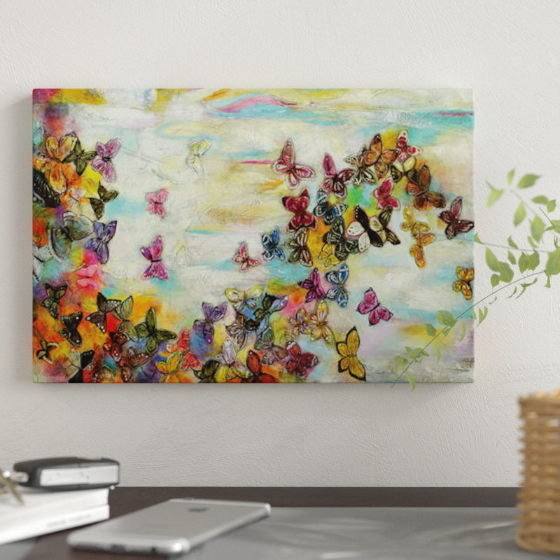 Mariposas II - impression sur toile tendue, H 18 po x l 26 po x P 1,5 po, Toile tendue