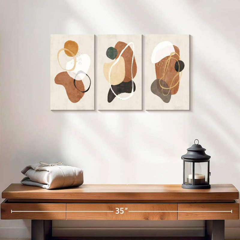 Impression sur toile brune, H 12 po x l 26 po x P 1 po