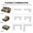 139.4" Modular Sectional Sofa, Oversized U-Shaped Minimalist Couches with 2 Middle Seats and 1 Ottoman Chaise, Modern Deep Seat Convertible Sleeper Sofa, Cloud Plush Corduroy Fabric,7 Seater-1234009966