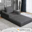 Fauteuil convertible en lit pour chambre d'amis, gris foncé - Léger, élégant et élégant, mousse de soutien