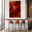 Soft Crimson Petals Elegant Organic Romantic Chrysanthemum Dahlia Autumn Flower Wall Art Print 1 Piece Wrapped Canvas Wall Art-1926075316