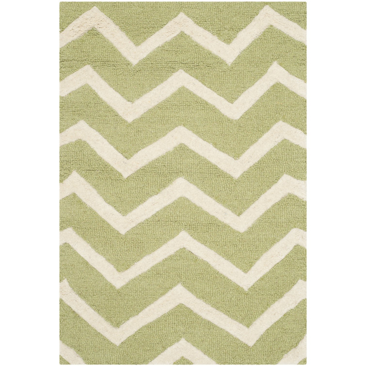 Sanyla Hand Tufted Wool Chevron Rug