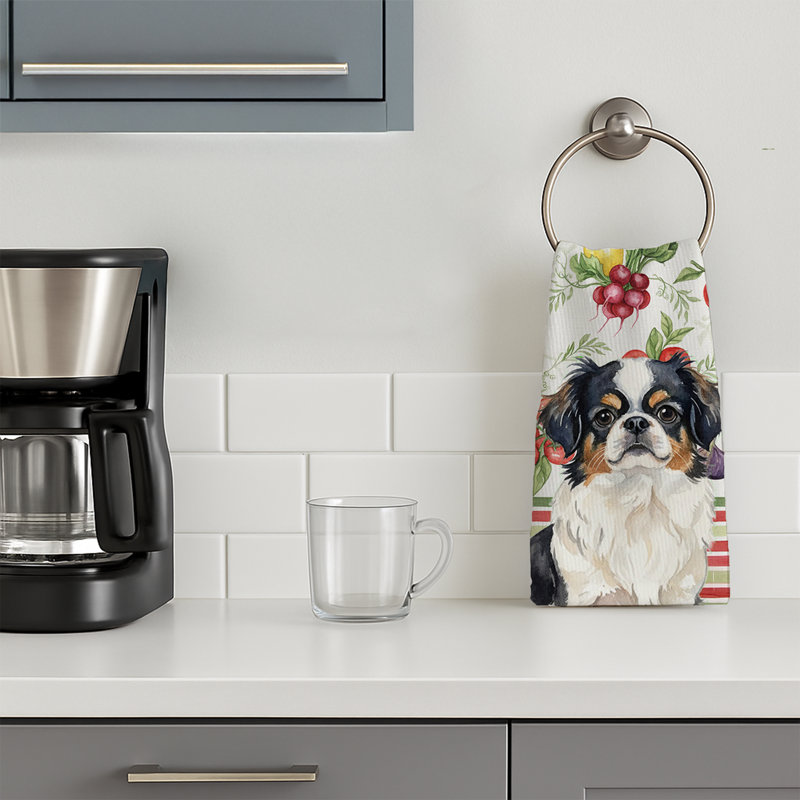 Tricolor Japanese Chin Vegetables Kitchen Towel, Tricolor Japanese Chin