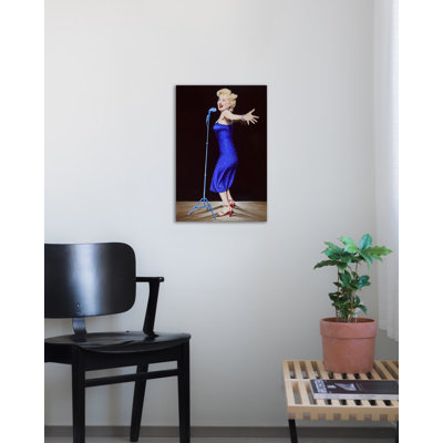 « blue de diva marilyn monroe » par karl black, impression sur toile tendue