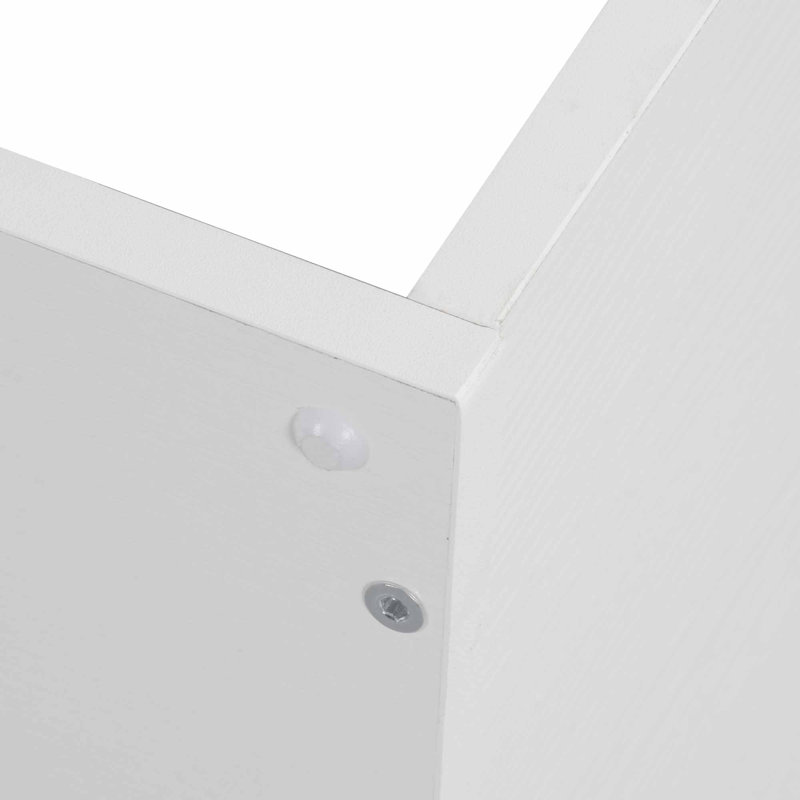 Tablette d'angle avec ports et prises USB Ebern Designs, Blanc