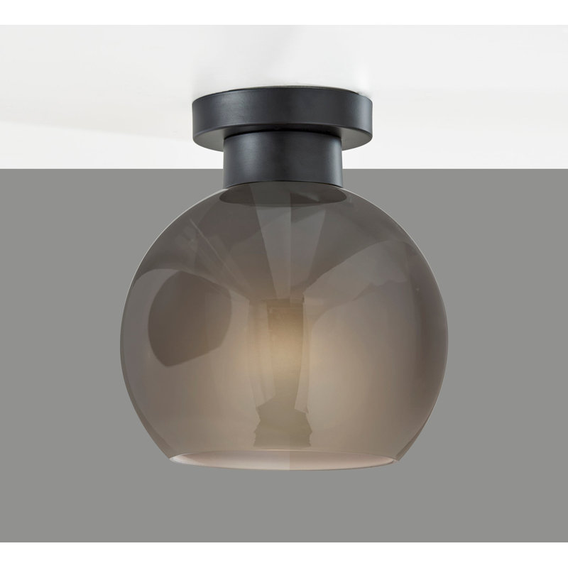 Atticus Flush Mount, B;lack, Matte Black