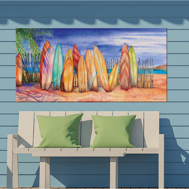 Décoration murale d’extérieur surfing up Estaugh