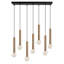 Lustre moderne moderne, hauteur réglable, 53,1 po x 9,4 po x 53,5 po | Corps en métal, 7 x E27 Max 40W | Design scandinave élégant et glamour | Plaque de base: 30,7 po x 9,4 po x 1,2 po | Parfait pour la salle à manger et les espaces de vie-1784743653