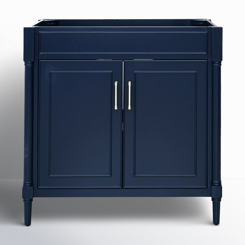 Base de meuble-lavabo simple 36 po Addison seulement, Bleu marine