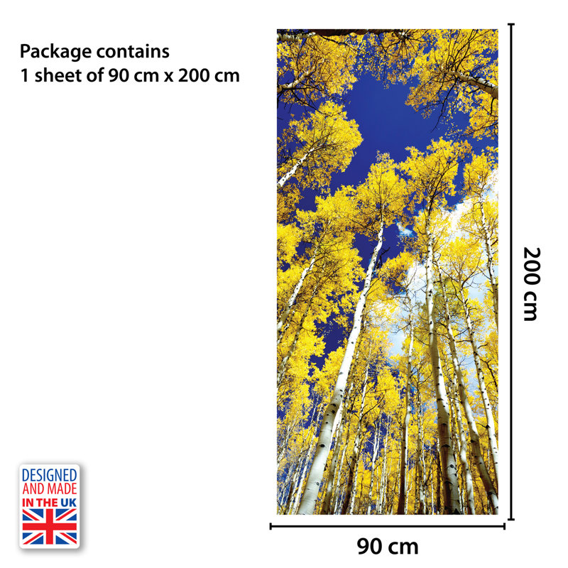 Birch Sky Door Sticker