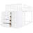 White Twin Over Bunk Bed With Storage Compartments - 4 Drawers & 3 Shelves Wood Construction And For A Stylish Bedroom Solid Build-1179066777-1179066776