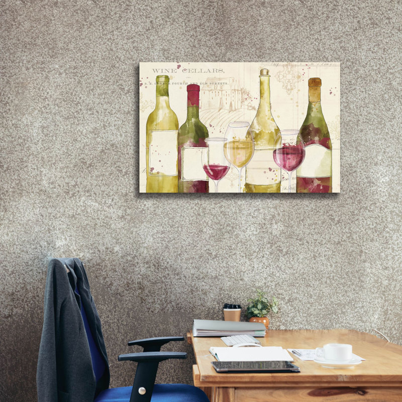 Art mural sur toile 40 "x 26", "Chateau Winery 1 No Words" par Winston Porter