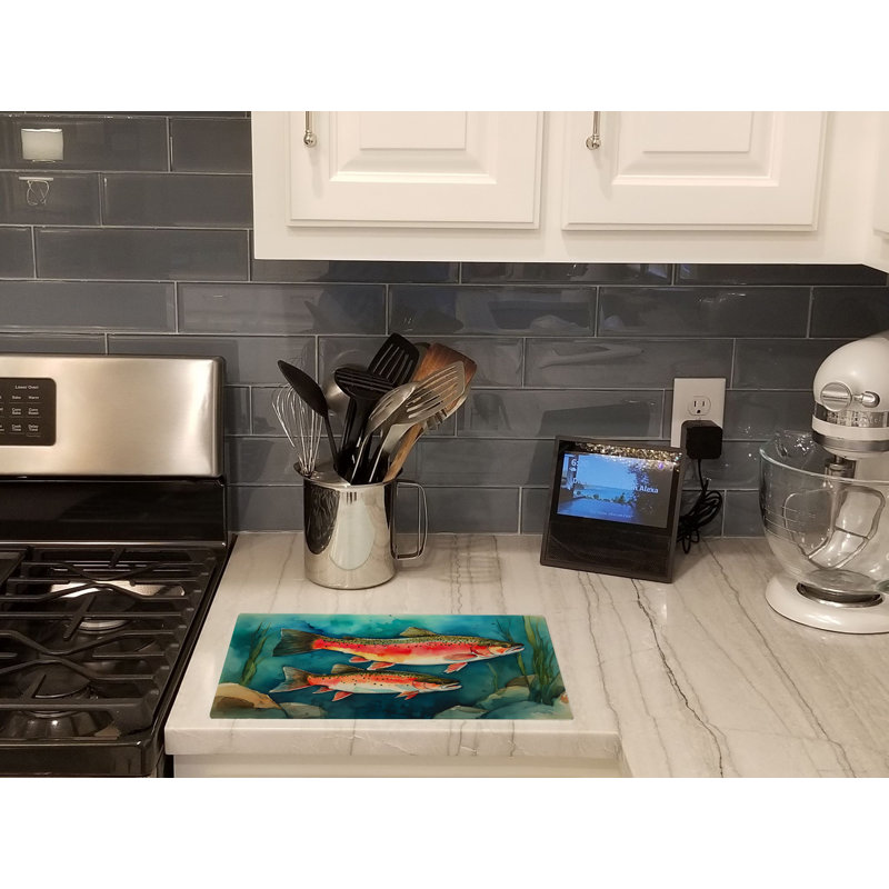 Trout Glass Cutting Board Large