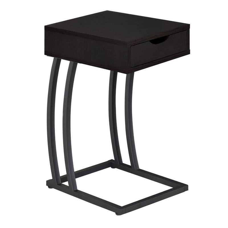 Table de bout, table d'appoint cappuccino et bronze industriel Hi-Tech