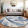 Machine Washable Indoor/Outdoor Xhevrie Denim Rug