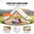 VEVOR Yurt Tent 100% Cotton Canvas Bell Tent 16ft. in Dia. Waterproof Canvas Hunting Tent 10-Person