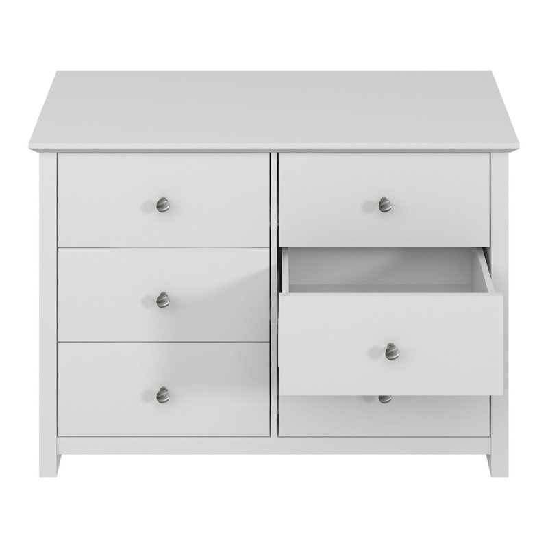 Ensemble de chambre à coucher 4 pièces Lavallette, Blue/White, 4 Pcs: Bed, Dresser, 2 Nightstands, Queen