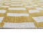 Rectangle Canales géométrique tissé à la machine recyclé P.E.T. Tapis jaune / blanc-1089900967