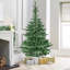 Arbre de Noël artificiel illuminé 6 pi, 300 lumières DEL blanc chaud, 611 pointes PE + PVC, aspect superposé réaliste, base en bois unique-1748837951