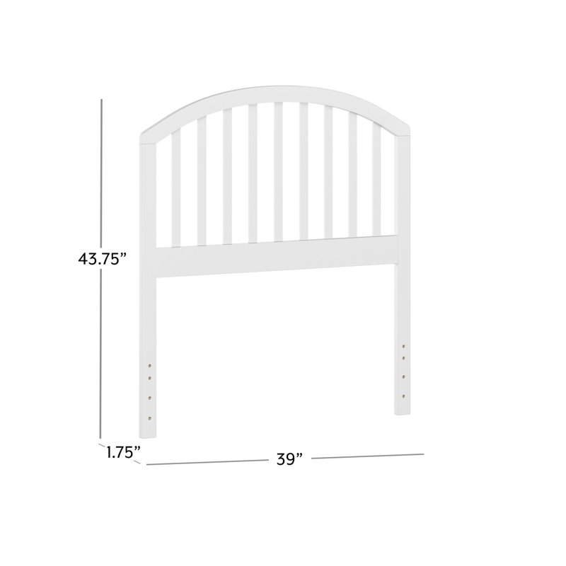 Brekke Solid Wood Headboard, Twin, White