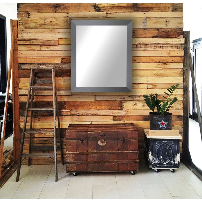 Wyckhoff Wood Flat Wall Mirror, 38.5" H x 32.5" W
