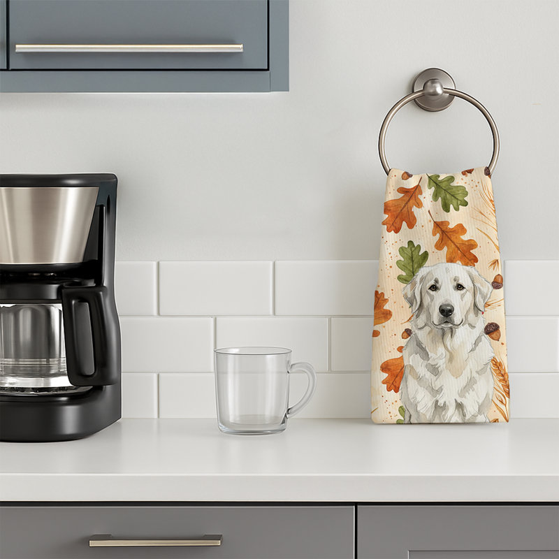 Serviette de cuisine tricolore Sheltie, Blanc des Grandes Pyrénées