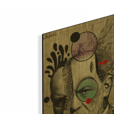 'Deconstructed Freud' By Loui Jover Gold Metal Wall Art, 16" x 24"