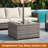 Square Wicker/Rattan Outdoor Coffee Table With Umbrella Hole-1057433644