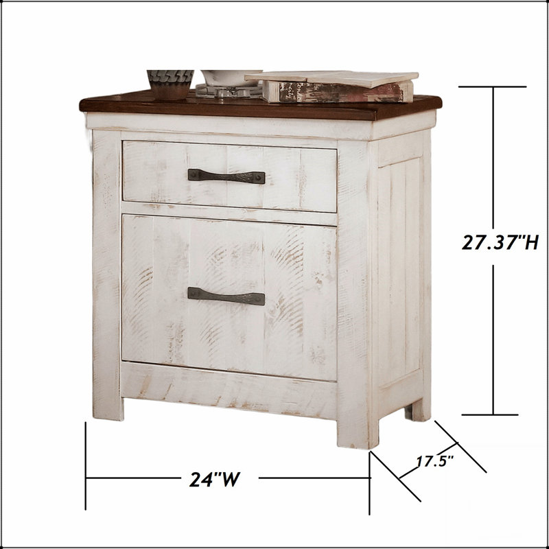 Table de chevet transitionnelle Plank Design