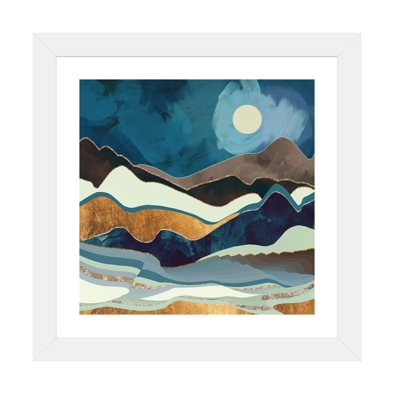 «Autumn Hills», reproduction d'impression, H 16 po x l 16 po x p 1 po, Blanc, Papier encadré blanc