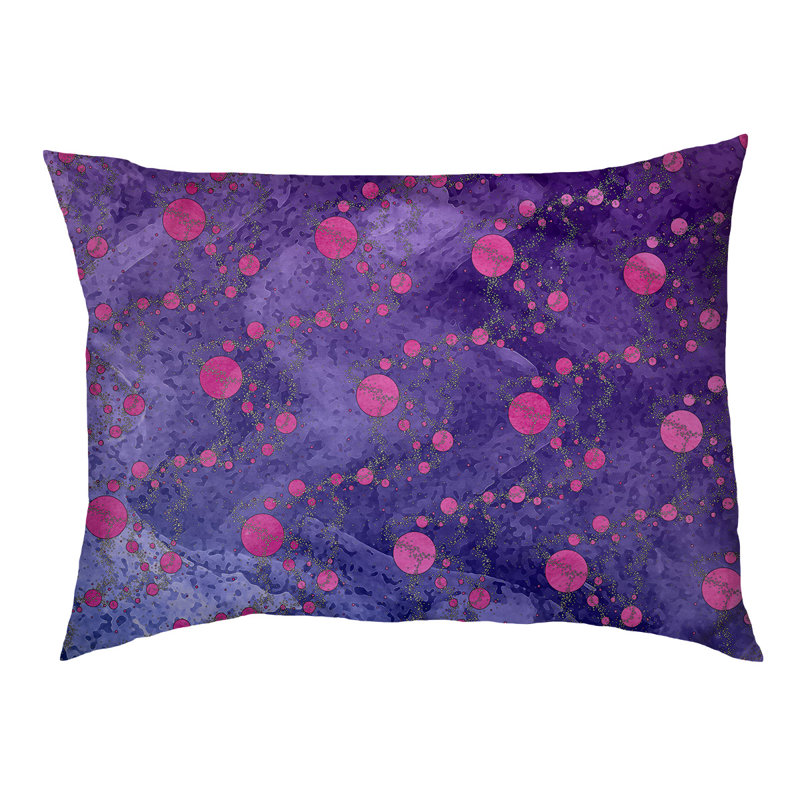 Coussin de concepteur de planète stars Byrge, l 42,5 po x L 32,5 po, Mauve