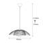Industrial Black Chandelier with Adjustable Height, 19.7 x 19.7 inches | Metal Body, Socket Type E27 Max 40W | Perfect for Modern Living Rooms & Dining Areas, Elegant Plain Design, IP20 Rated-210887117