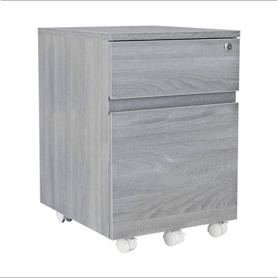 Classeur vertical à deux tiroirs avec serrure et rangement Rolling