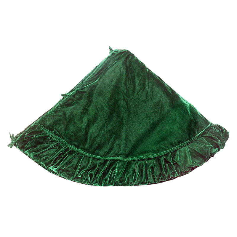 Plush Treeskirt, 72" W, Emerald