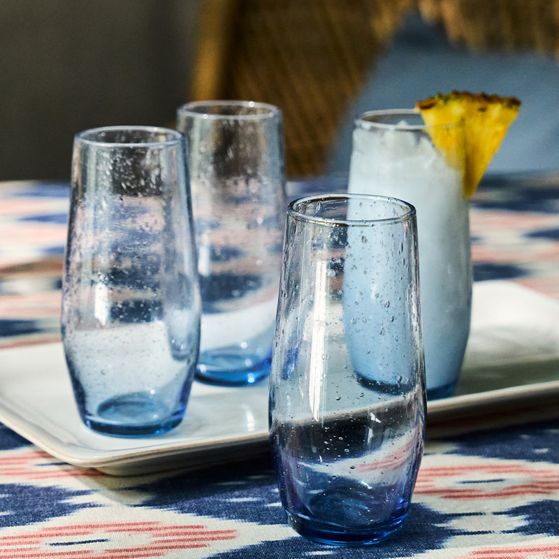 Provence Stemless Flute, Clear/Chambray