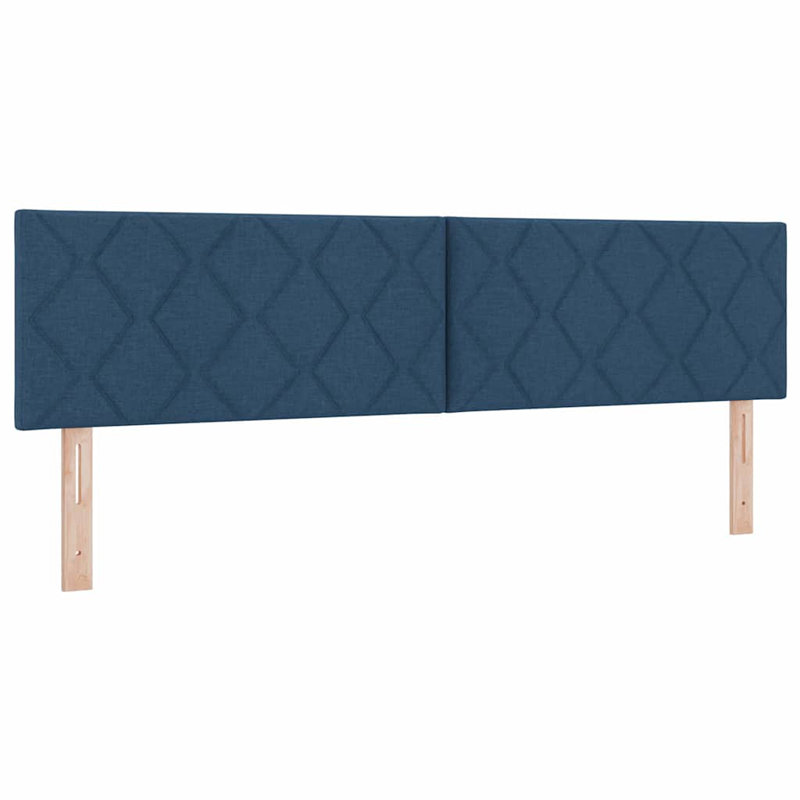 Fabric Headboard Geometric With Headboard Fabric, 140 x 190cm, Blue