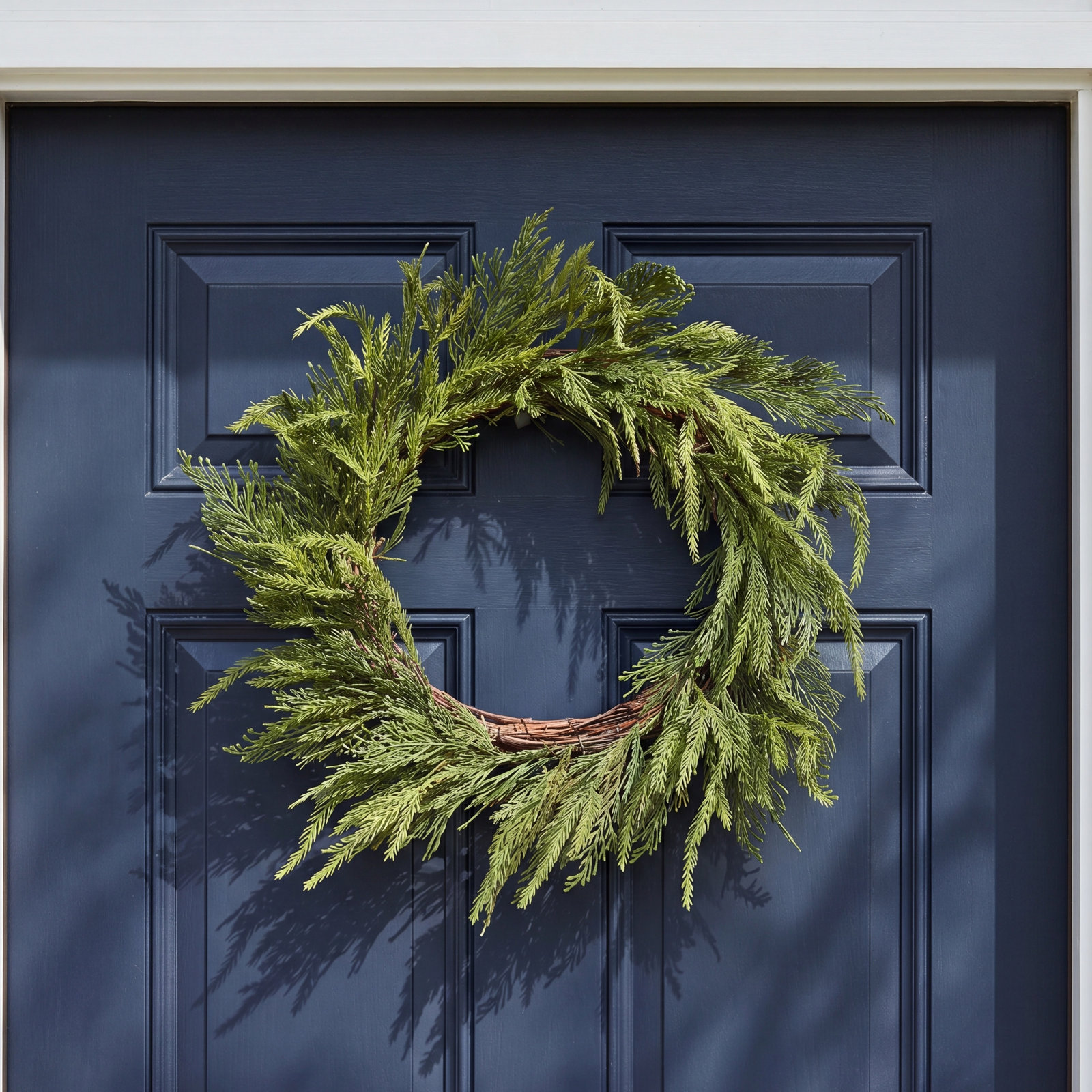 Pvc Greenery Cedar Wreath, 24" W x 24" H x 4" D