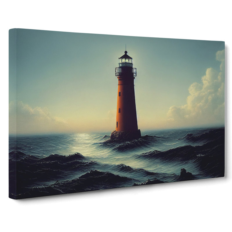 Powerful Lighthouse - Wrapped Canvas, 35cm H x 50cm W x 3cm D