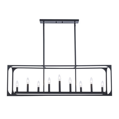 Luminaire suspendu linéaire 9 lumières Marieliese