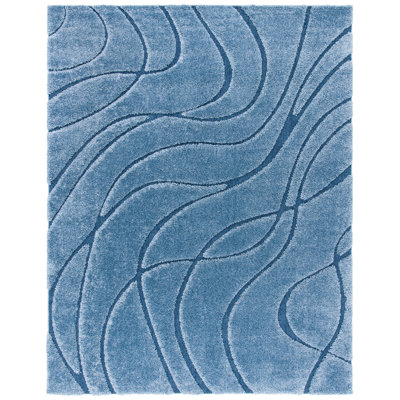 Ashal Abstract Blue Area Rug