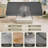 Black 31 x 24 in large litter mat that is waterproof and washable, with a soft-on-paws litter-catching surface, scatter control, and coverage that fits most litter boxes; suitable for both dogs and cats.