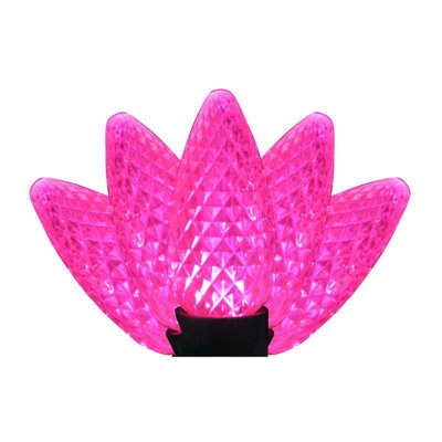  LED PS C9 Pink 25 ct Christmas Light Bulbs