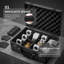 Coffret de rangement pour collectionneurs de pièces certifiées NGC et PCGS, pouvant contenir plus de 120 pièces, avec cadre en aluminium verrouillable.