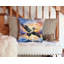Coussin Pelican Fyling at Sunrise-112679652