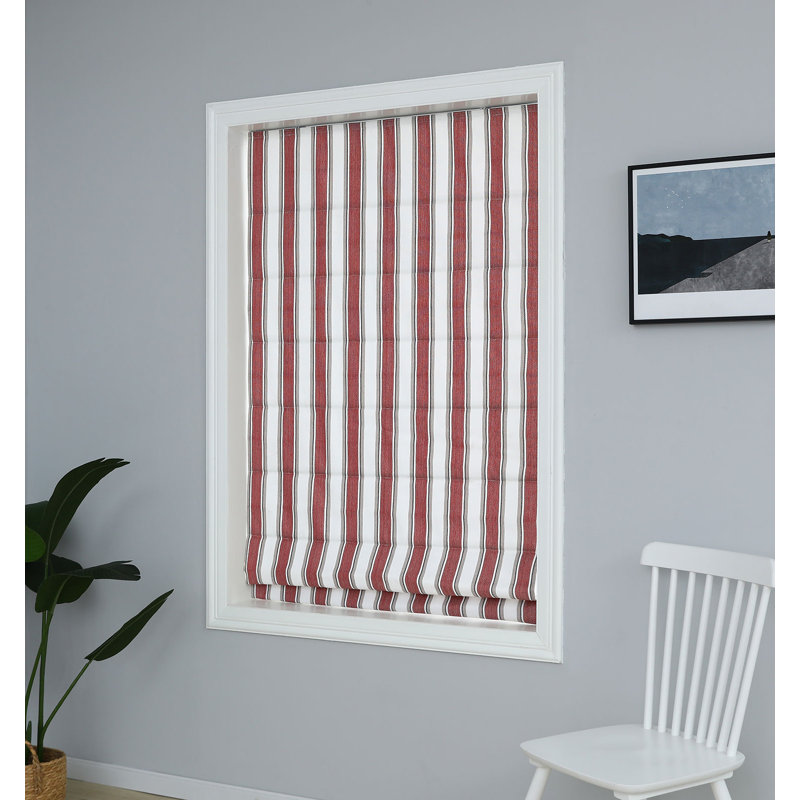 Rideau roulant obscurcissant teint en polyester, Rouge, L 31 po x L 64 po