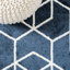 Tapis bleu marine / blanc Mashawna Blocks-112993379